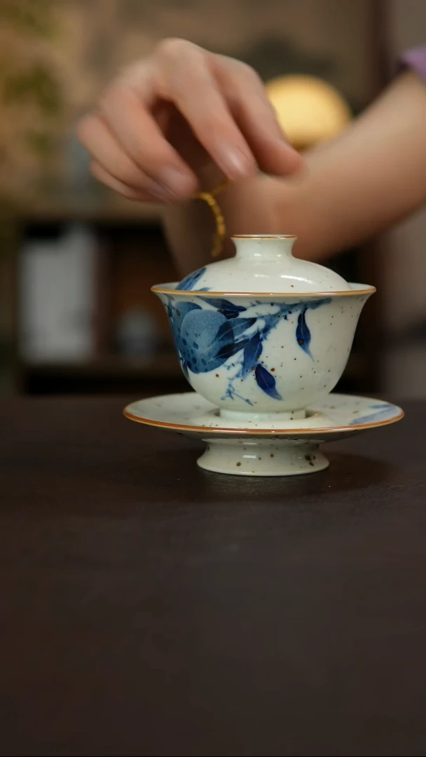 景德镇陶瓷杯碗柴烧多人