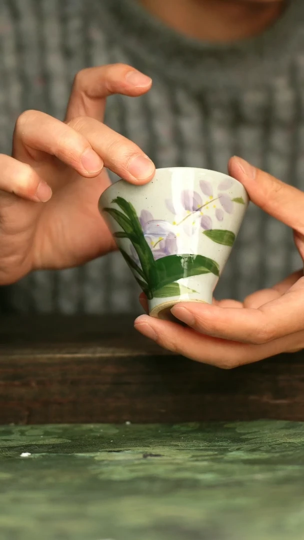 陶瓷青诗集手工手绘瓷器