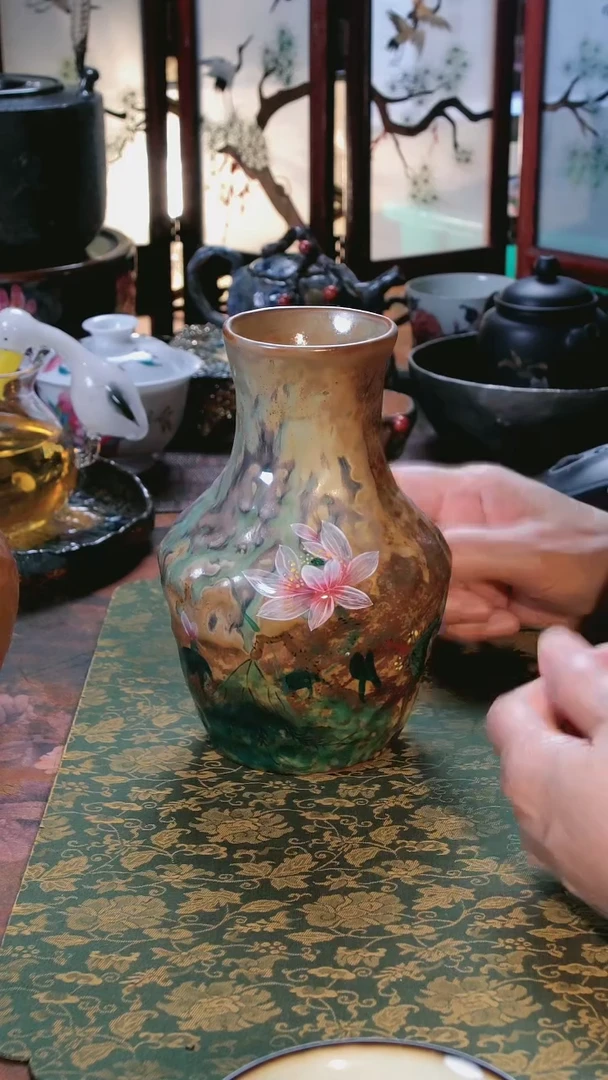 景德镇手绘柴烧花器