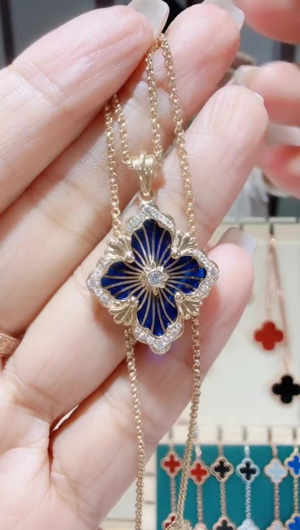 项链18K金镶嵌钻石套链