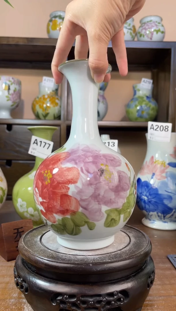 瓶瓶景德镇手绘陶瓷花瓶 源头工厂