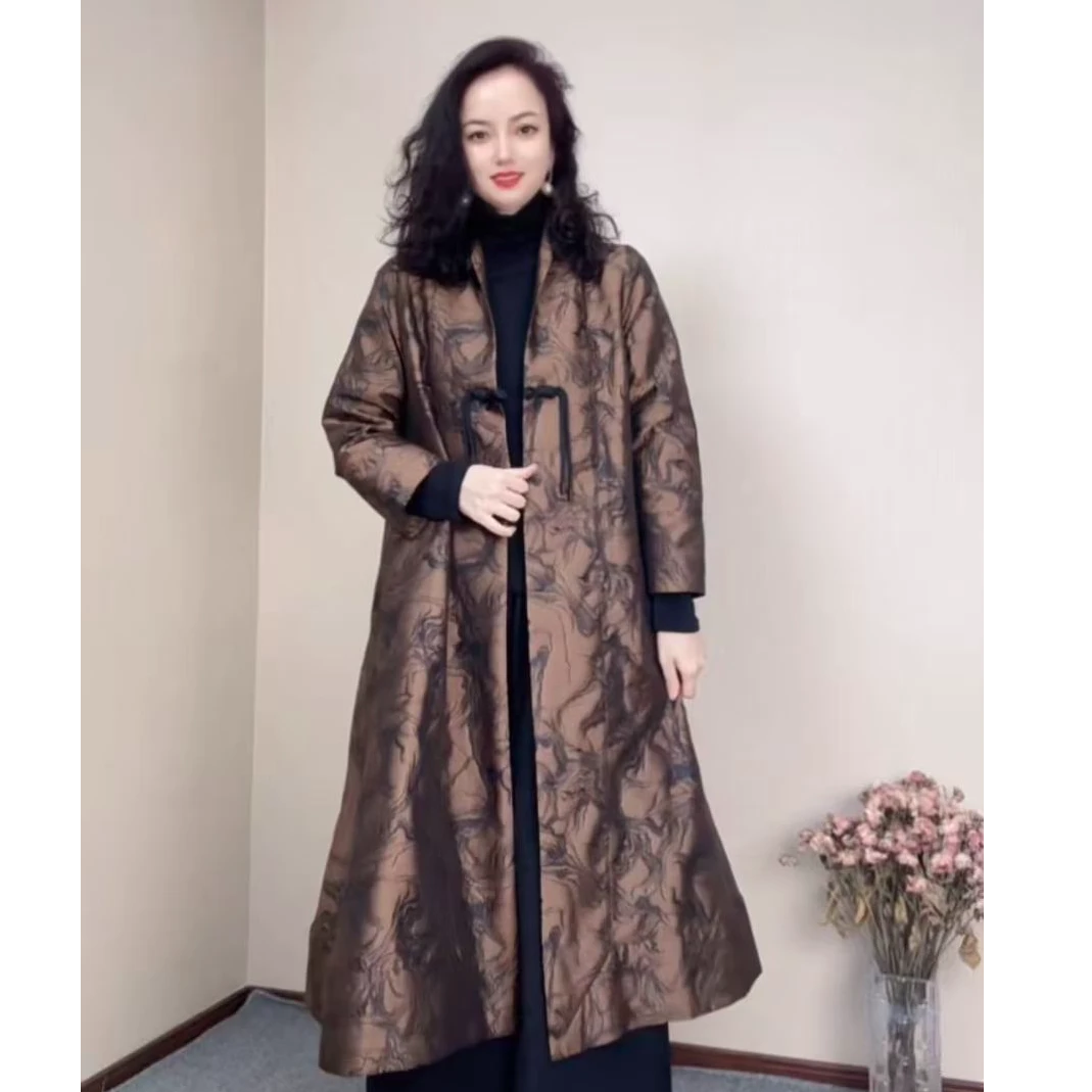 【鑫兰精选】新品高端中式提花风衣外披220可穿