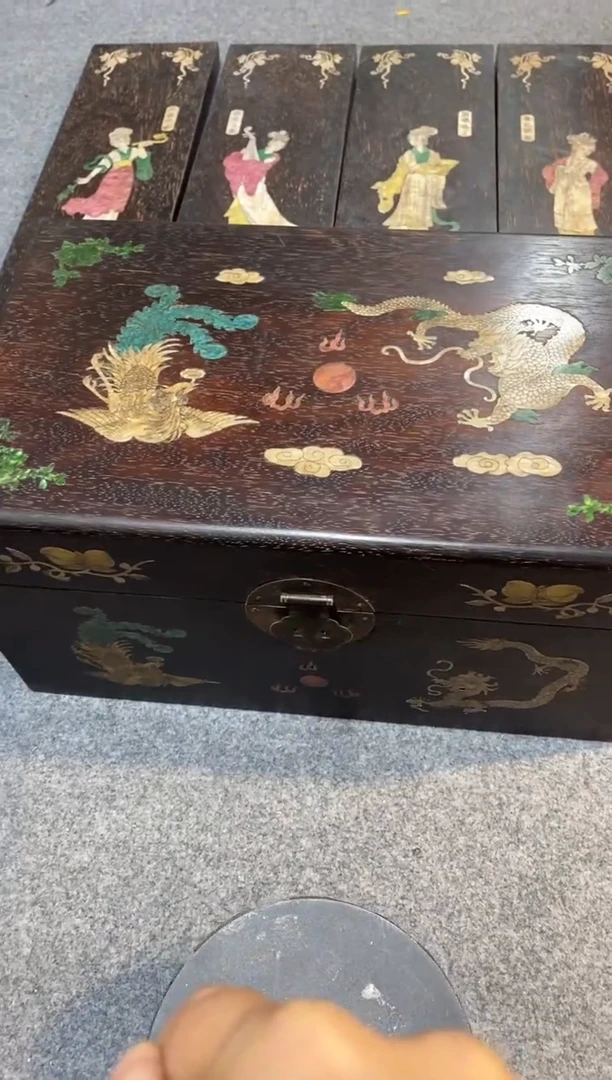香榧木紫檀拆件雕刻板以直播间实物为准微瑕老物件