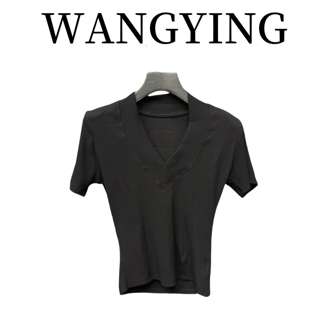 莹莹红人馆【NANA】时尚设计师V领坑条紧身上衣 50270267 303