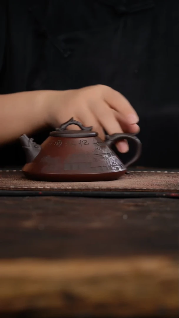 茶杯紫砂非遗茶器-忆江南石瓢