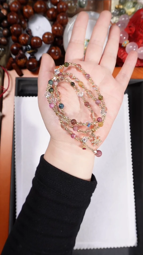 未镶嵌手链碧玺碧玺施华手链