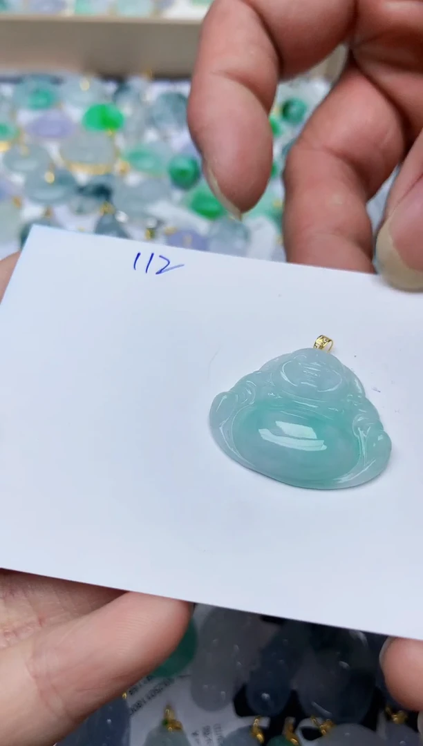 【闪购商品】翡翠颈饰18K金镶嵌天然翡翠A货