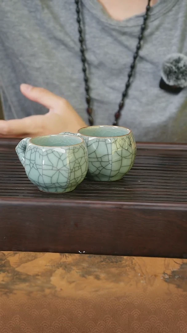 摆件望瓯陶溪川哥窑咖啡杯