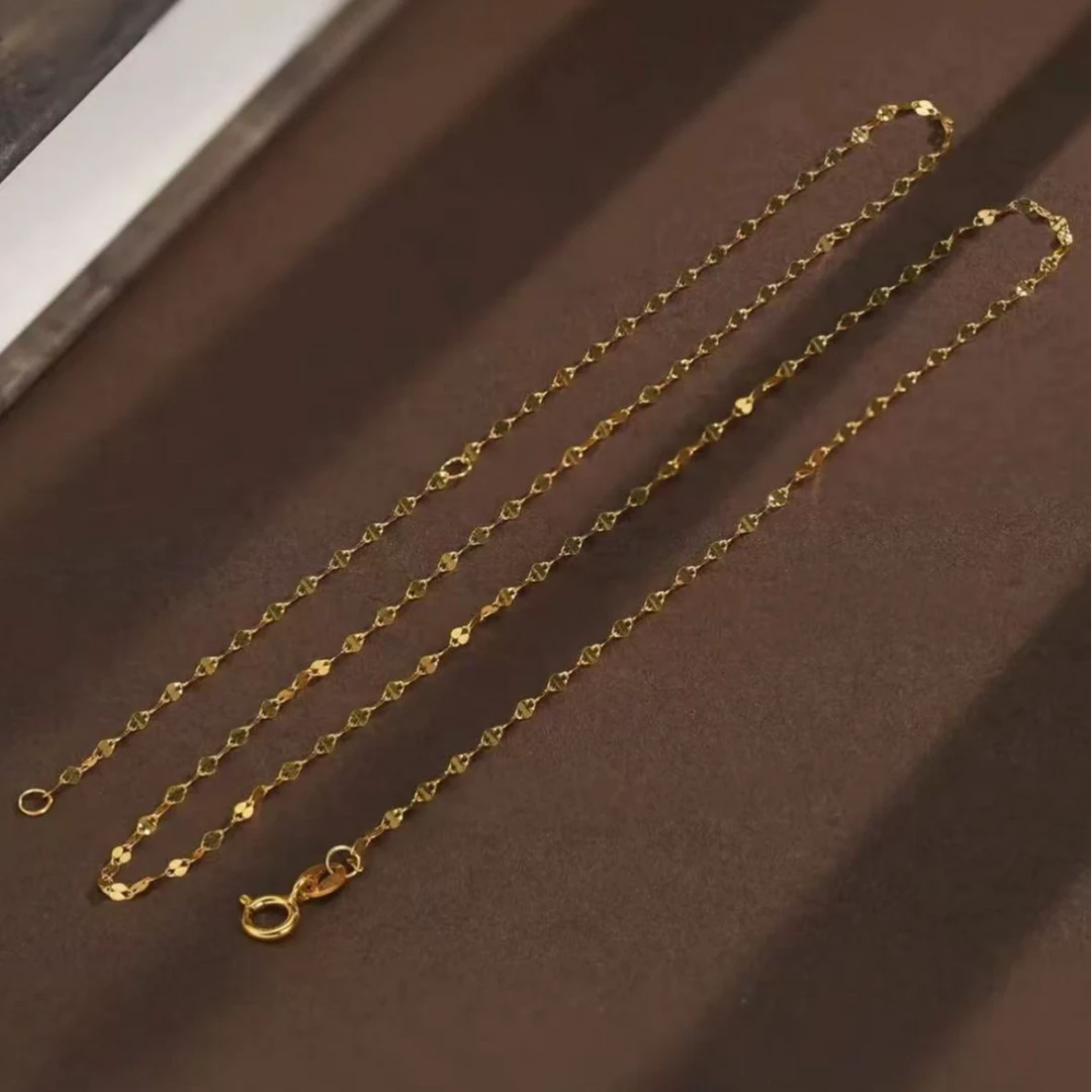 【微微姐专享】18k金时尚百搭鱼唇片片链