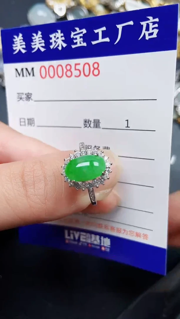 翡翠银S925镶嵌颈饰8508