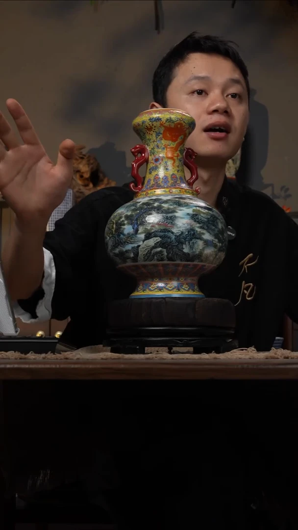 摆件WN问泥景德镇陶瓷花瓶摆件