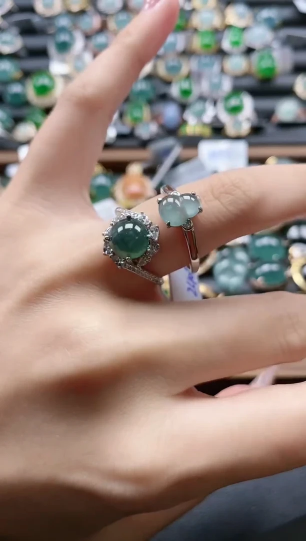 【闪购商品】翡翠戒指银S925镶嵌51511