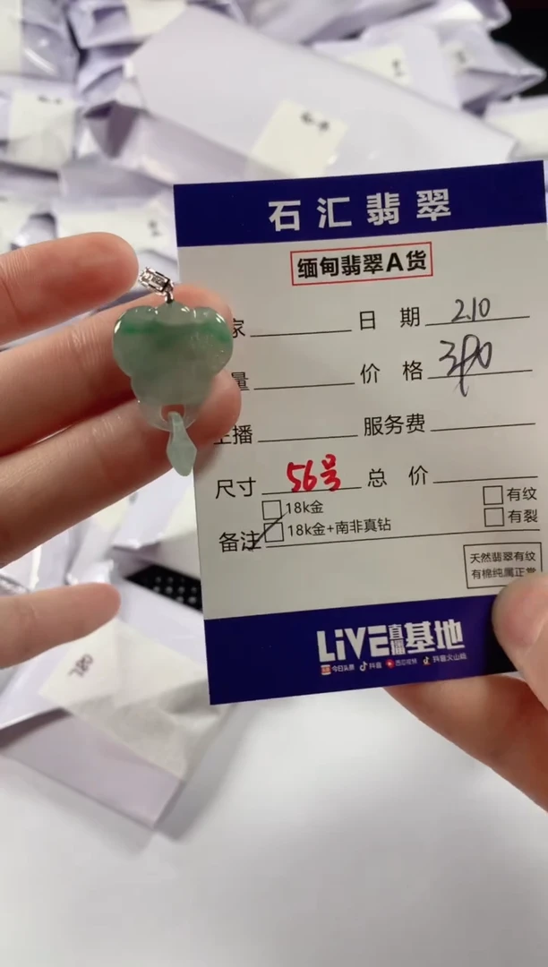 【闪购商品】翡翠颈饰18K金镶嵌11111111