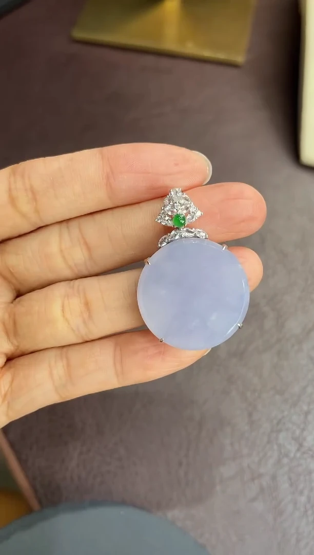 18K金镶嵌挂件翡翠ZHG01025-022