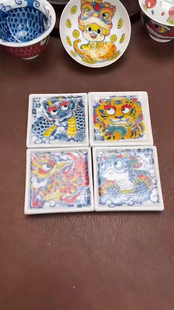 【闪购商品】昨明（福利价格） 杯垫四大神兽