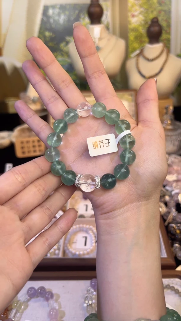 水晶手链银S925镶嵌天然水晶-A94