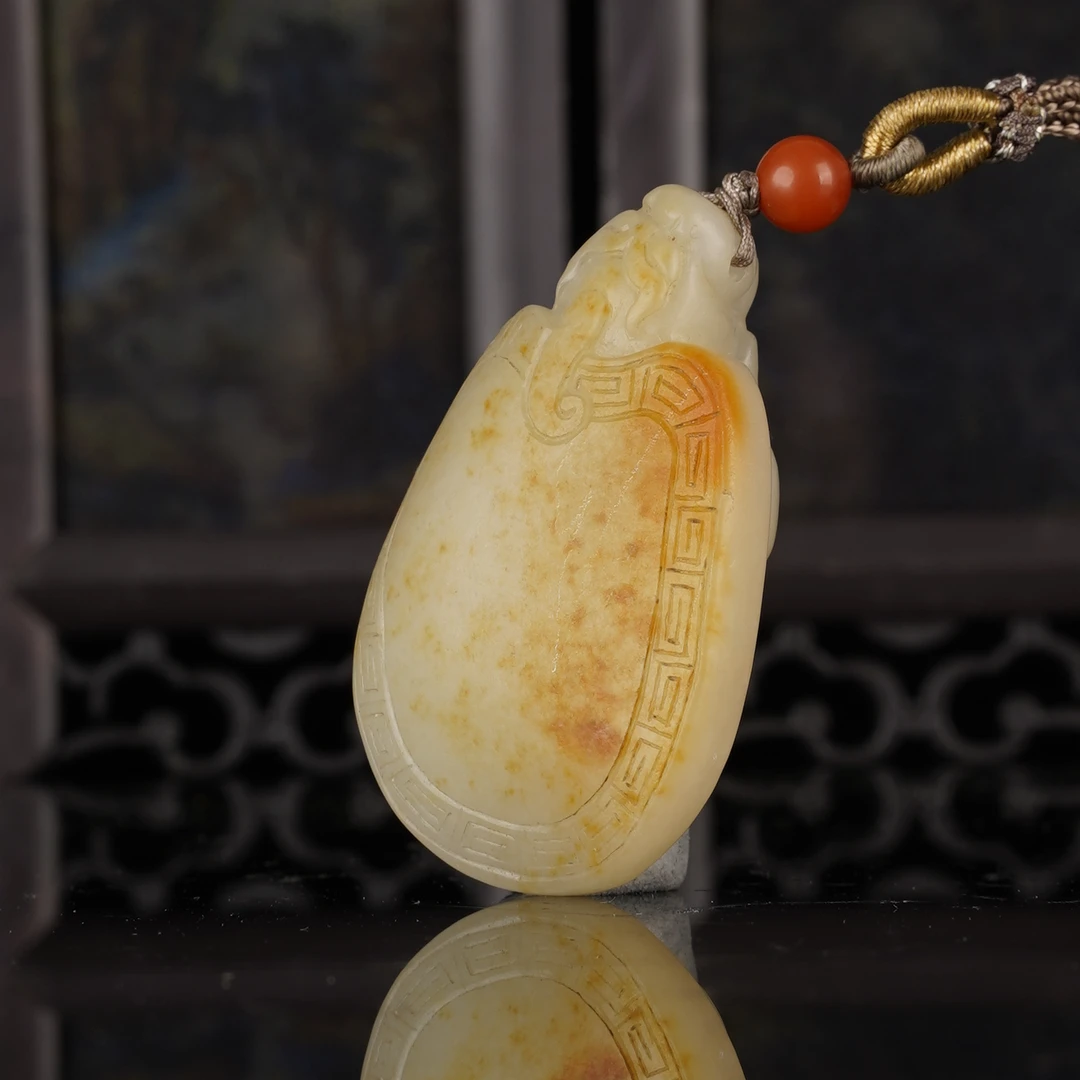 XW10945二十世纪和田玉龙龟挂坠