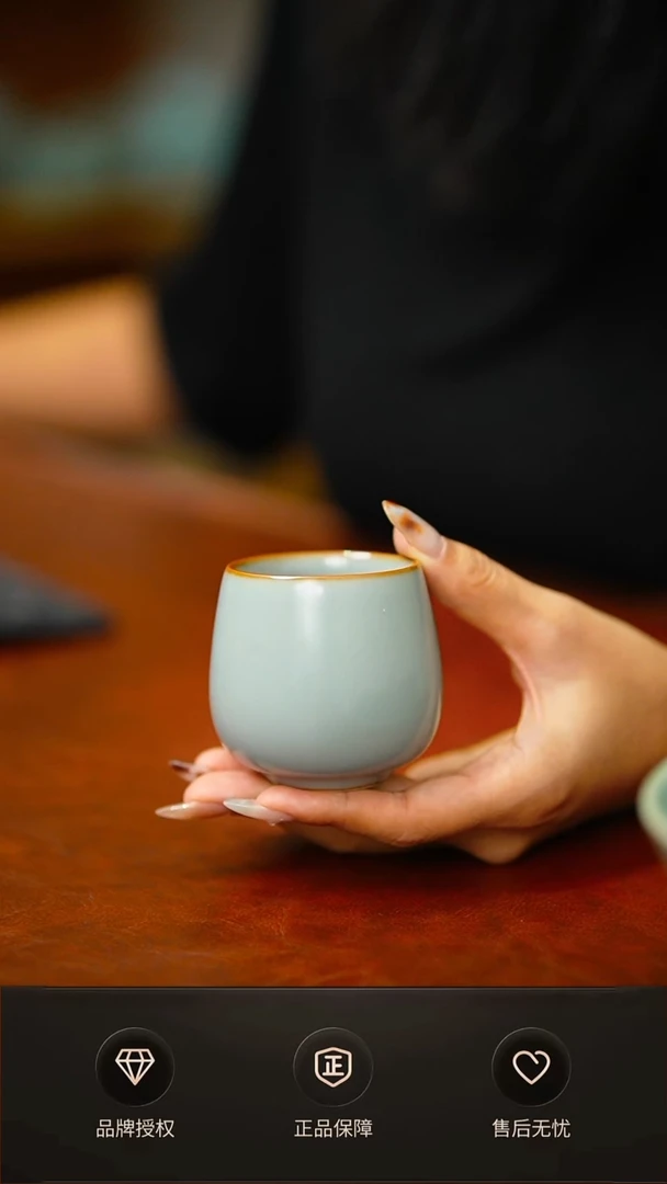 门*门一级青杰灰青鹅蛋杯 礼盒