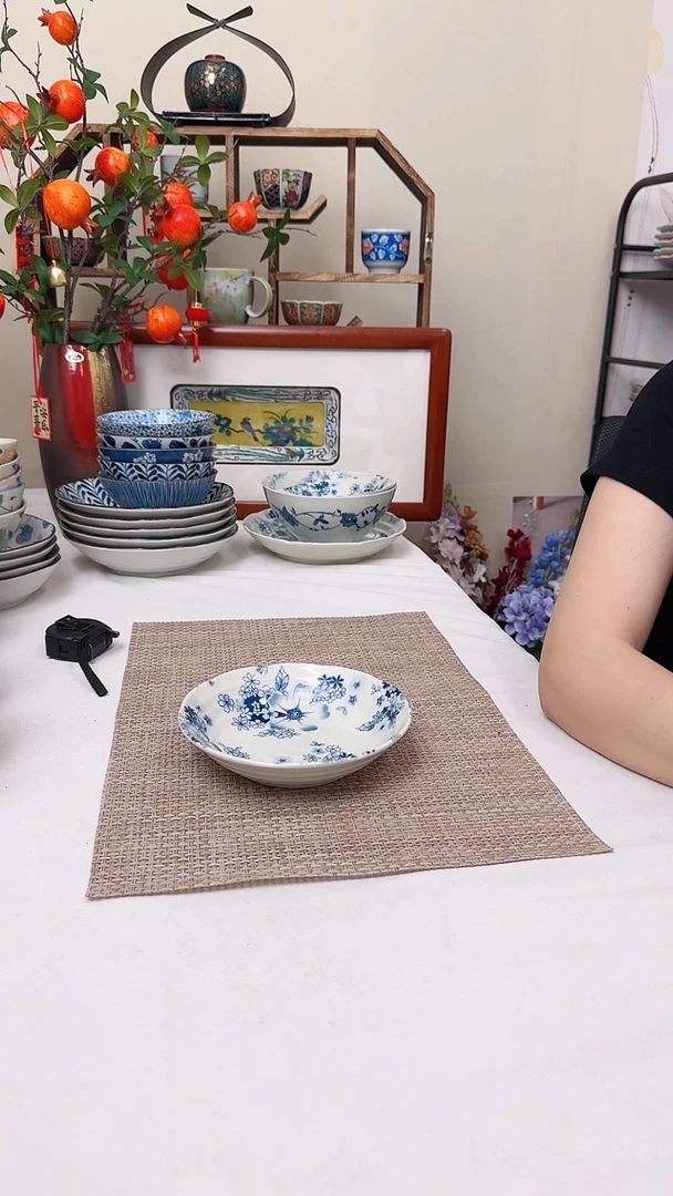 唐草花集6.5英寸深盘 /HT-18