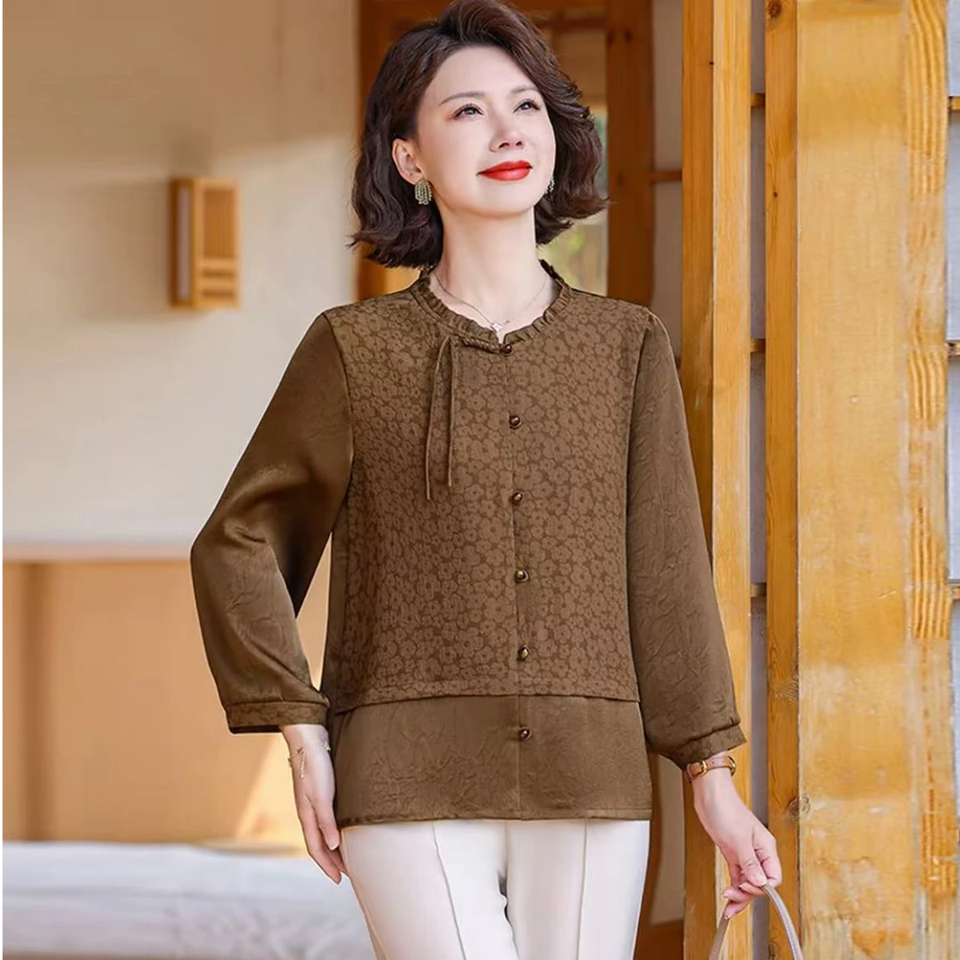 2030-中老年女装时尚新中式设计款高贵九分袖