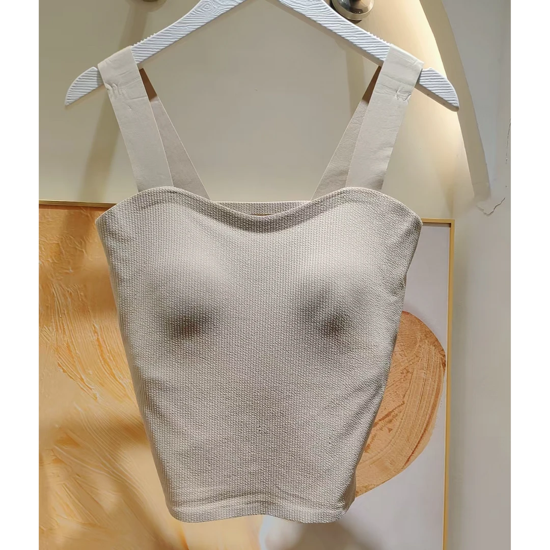 A05 无痕背心吊带固定杯带胸垫内搭防走光宽肩带美背抹胸