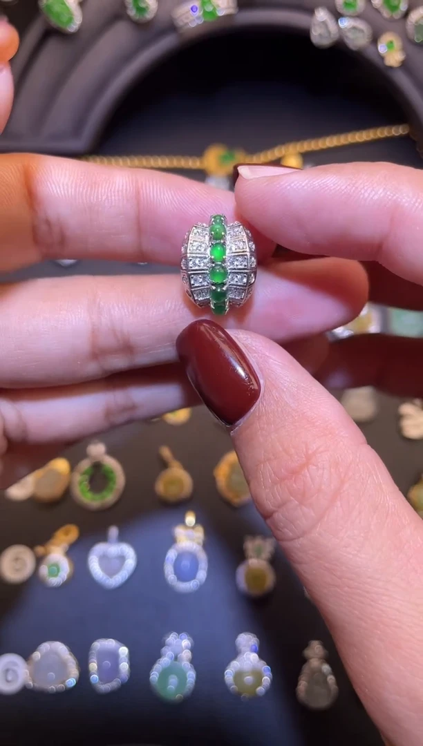 吊坠(不含链)银S925镶嵌翡翠1