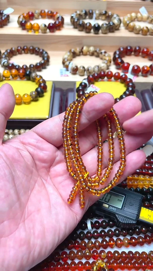 手链琥珀未镶嵌抚顺琥珀