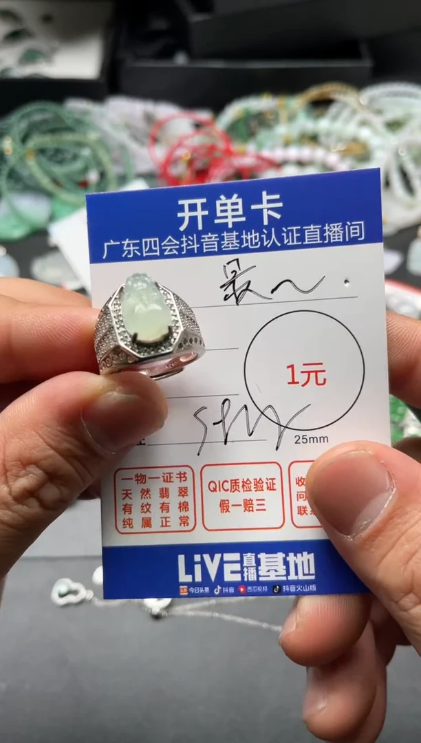 【闪购商品】翡翠颈饰银S925镶嵌挂件