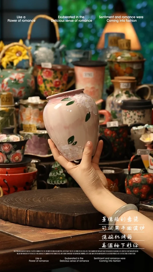 陶瓷景德镇高温釉下彩手工手绘款式