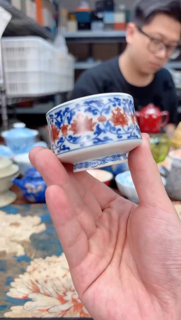 摩吉先生专属闪拍链接 青花釉里红主人杯