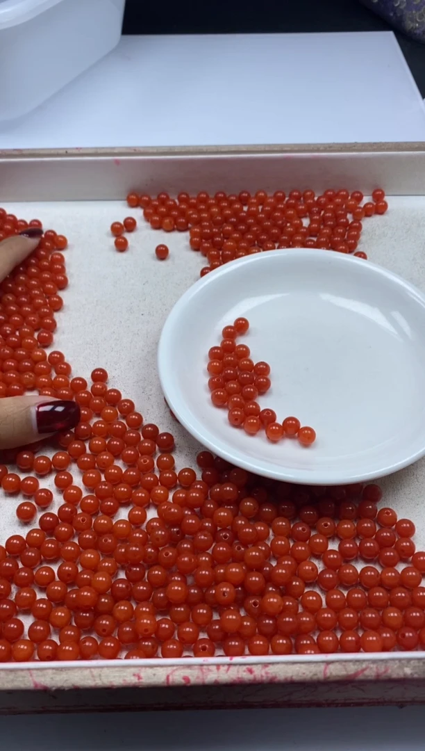 【闪购商品】玛瑙/玉髓颈饰未镶嵌w1548满肉南红6mm*40颗