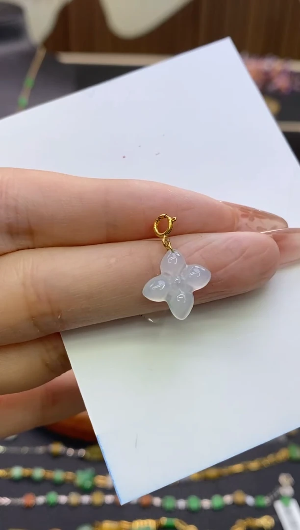 【闪购商品】翡翠颈饰18K金镶嵌净货11831