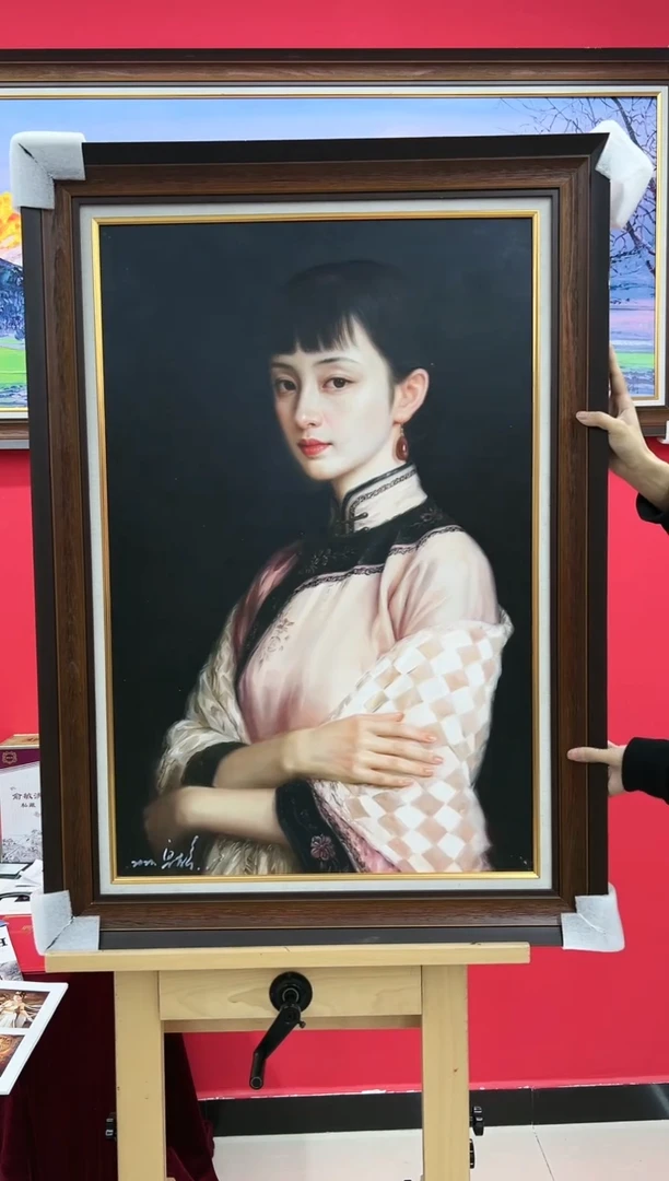 油画梁静-60*90尺寸-油画作品