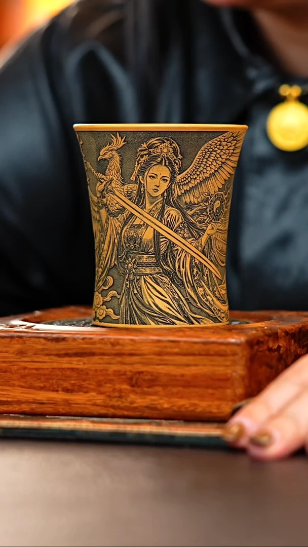 茶杯紫砂段泥玄女杯