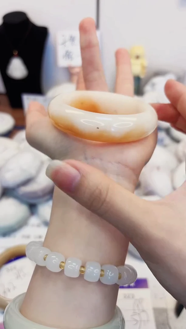 【闪购商品】石英质玉手镯未镶嵌323-财气镯圈口57