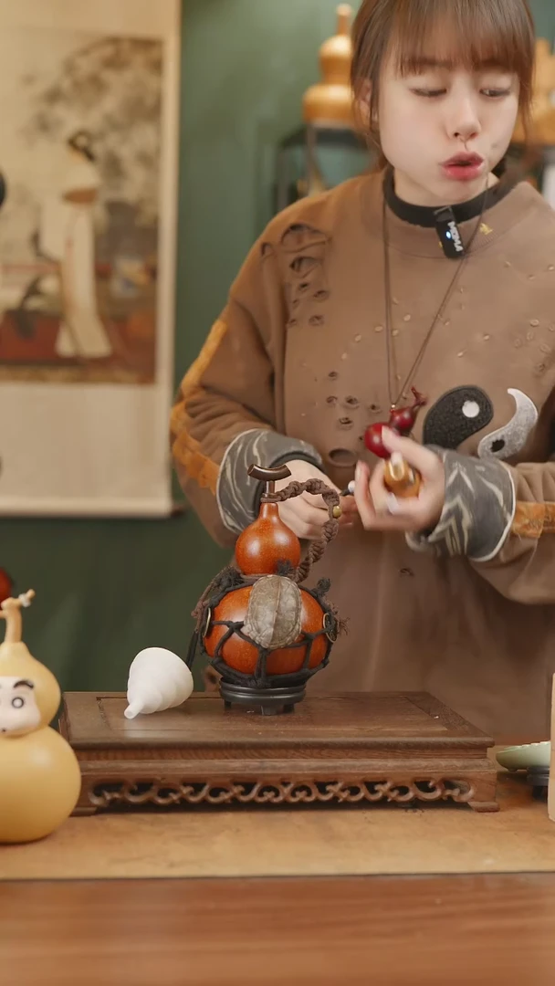 【闪购商品】159号精品天然大漆工艺防渗内胆酒葫芦~