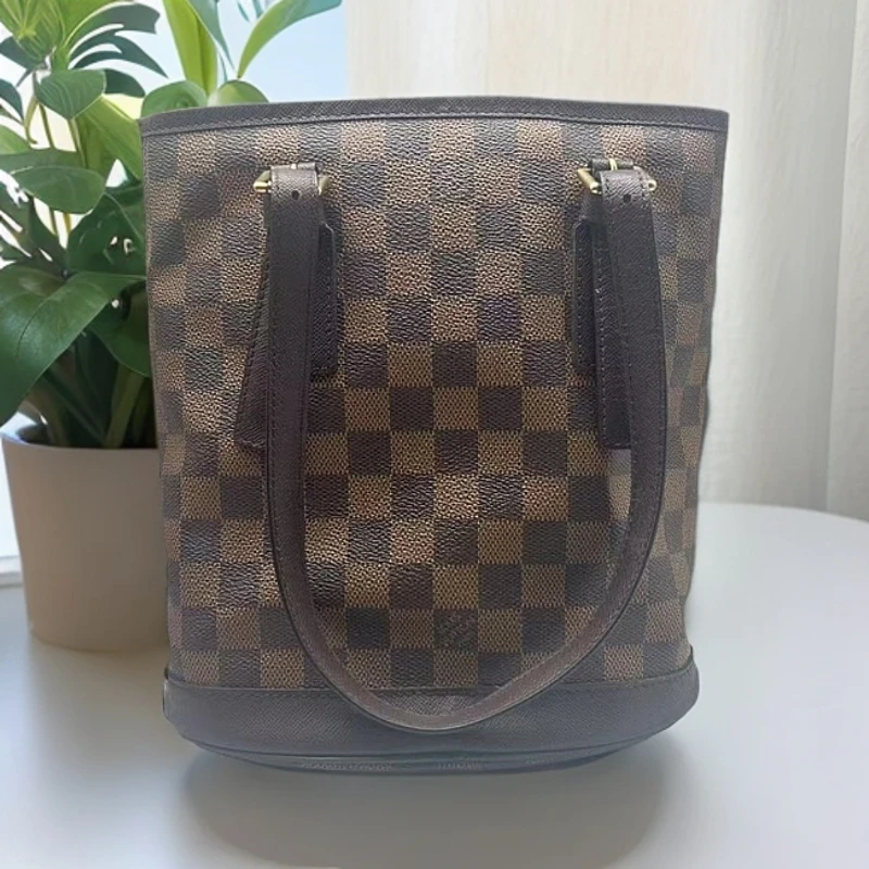 95新 LouisVuitton/路易威登 棕棋盘格水桶包1210 5922