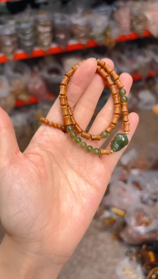 吊坠库克竹节双圈 貔貅