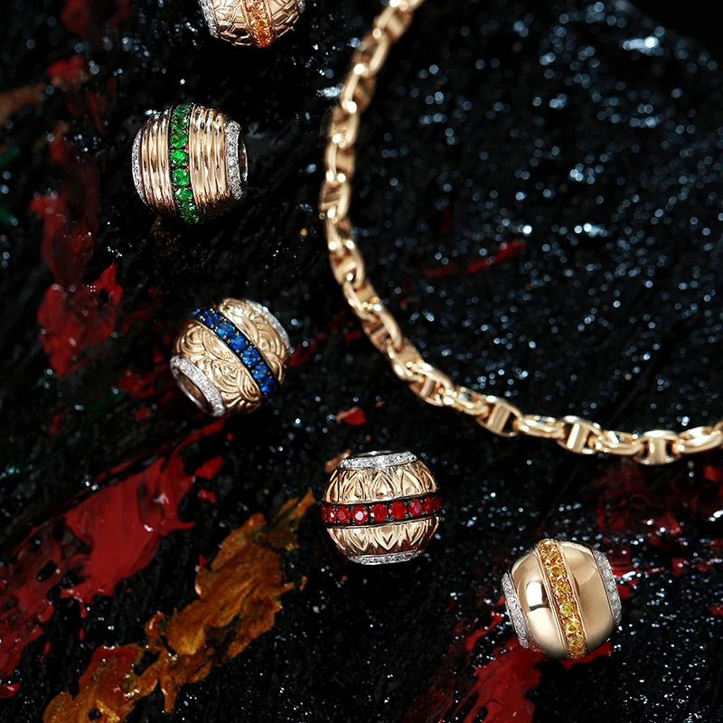 路路通颈链隔珠隔扣复古百搭坠子手串DIY配件串珠材料百搭.