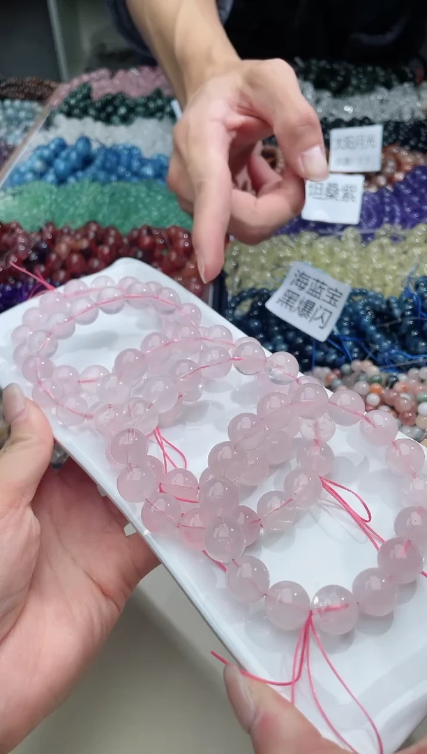 【闪购商品】水晶手链银S925镶嵌粉水晶597