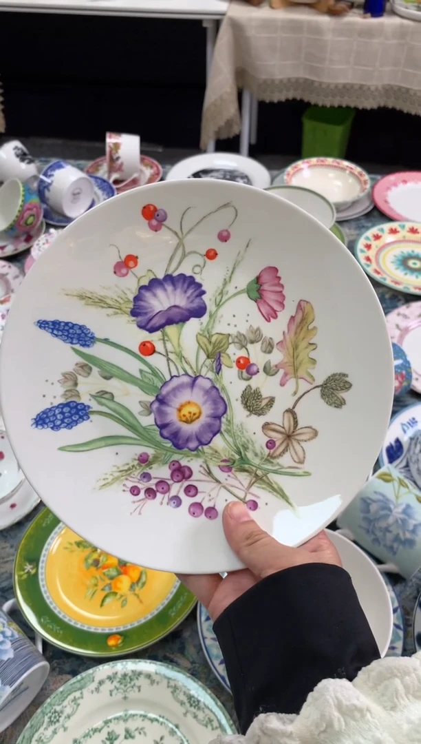 【闪购商品】瓷片陶瓷原单CC874餐具1个8寸