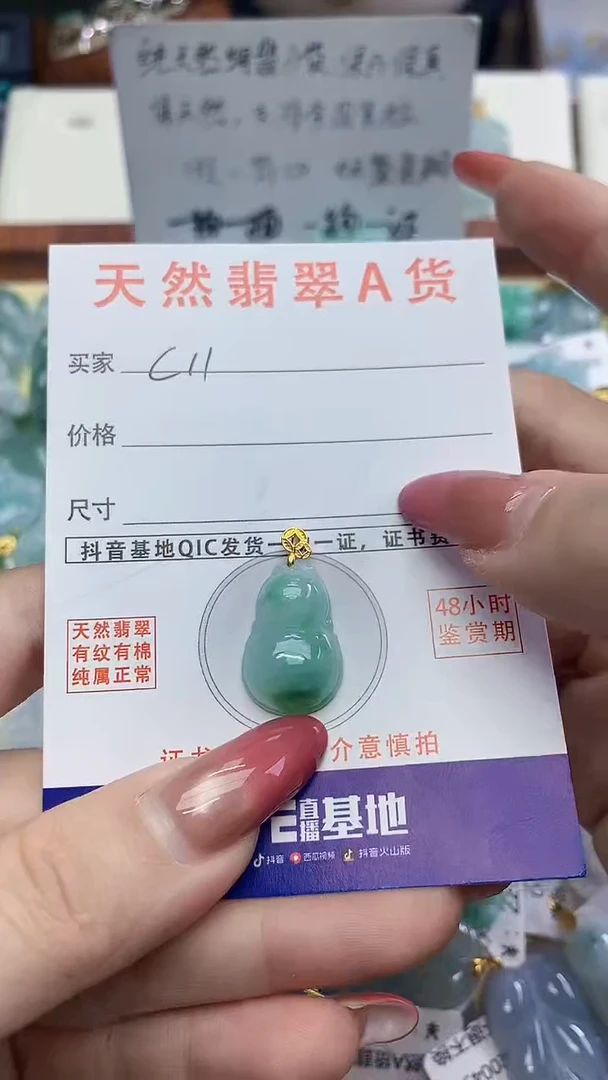 颈饰未镶嵌翡翠天然A货翡翠挂件