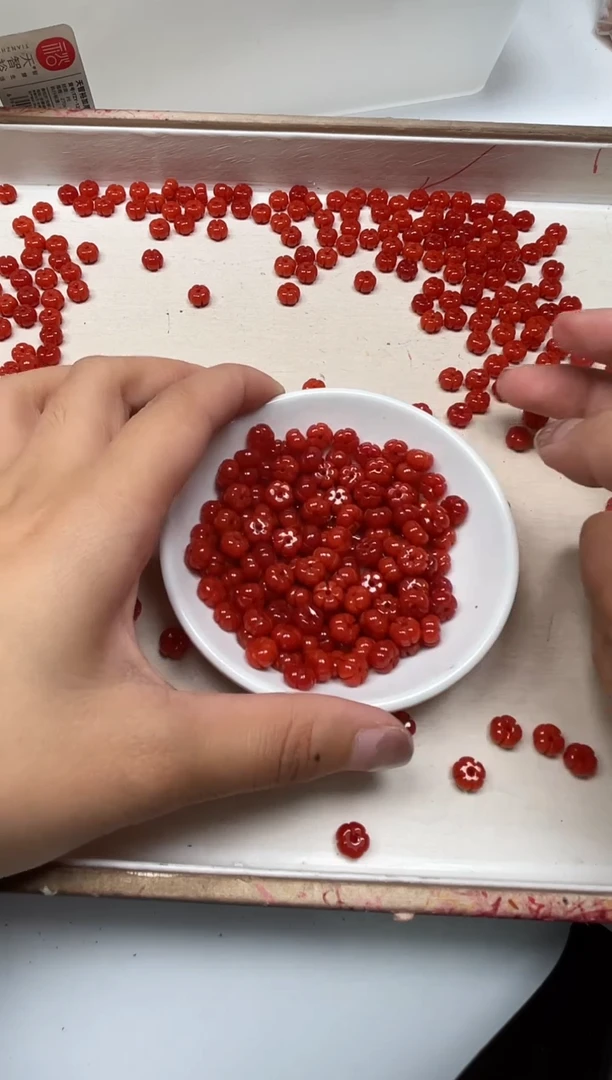 南红玛瑙散珠未镶嵌C955南红小花5*8mm10个8元