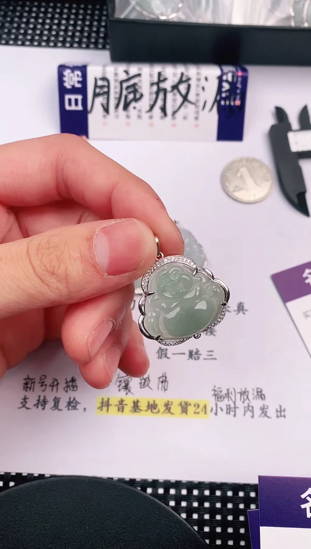 翡翠银S925镶嵌颈饰·