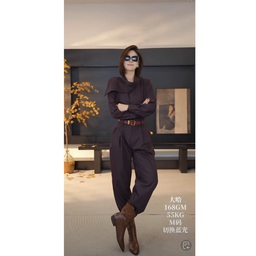 DENGDAHA「摩登腔调」简约风 设计师不规则时尚套装HBZXP621314