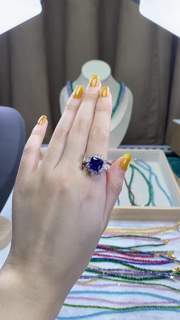 【闪购商品】坦桑石戒指18K金镶嵌诗宁甄选珠宝SYZBA40