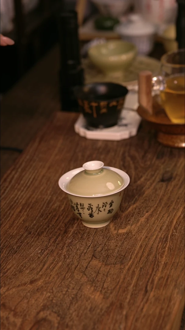 【围炉盖碗】原创手绘瓷礼盖碗