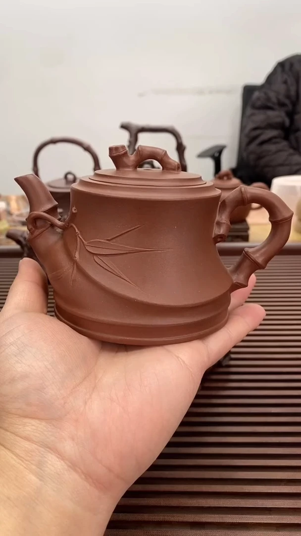 茶壶紫砂佛肚竹260毫升底槽青