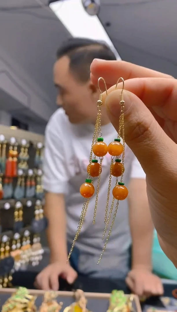 【闪购商品】翡翠耳饰合金198翡翠耳钩