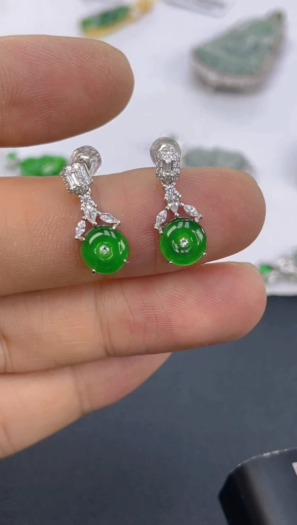 翡翠银S925镶嵌颈饰天然A货翡翠